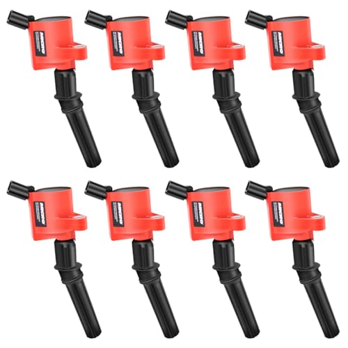 Micro DG508 Ignition Coil Pack High Engine 8 PCS Ignition Coil Curved Boot for Ford E150 E250 F150 F250 4.6L 5.4L V8 Lincoln Mercury Compatible Part DG508 DG457 DG472 DG491 F523 - Image 2