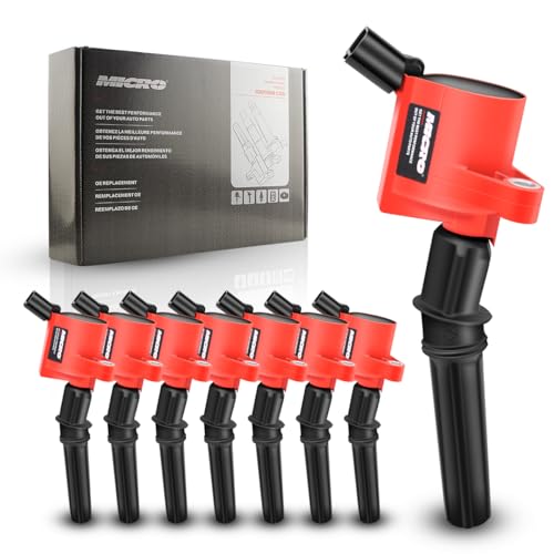 Micro DG508 Ignition Coil Pack High Engine 8 PCS Ignition Coil Curved Boot for Ford E150 E250 F150 F250 4.6L 5.4L V8 Lincoln Mercury Compatible Part DG508 DG457 DG472 DG491 F523 - Image 1