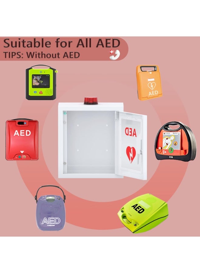 BIONEX AED Defibrillator Wall Mounted Steel Cabinet with Alarm and Light Fits All Brands - Image 3