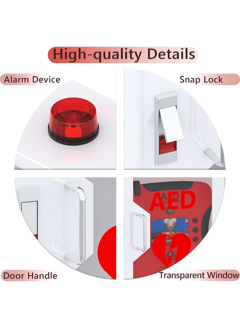 BIONEX AED Defibrillator Wall Mounted Steel Cabinet with Alarm and Light Fits All Brands - Image 4