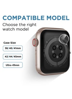 KASTWAVE Sports Band for Apple Watch Series 7, Transparent Clear Soft Silicone Crystal Strap with Case, Compatible with Apple Watch Band Series 7 Clear 42mm 44mm 45mm, for Men, Women  - Image 3