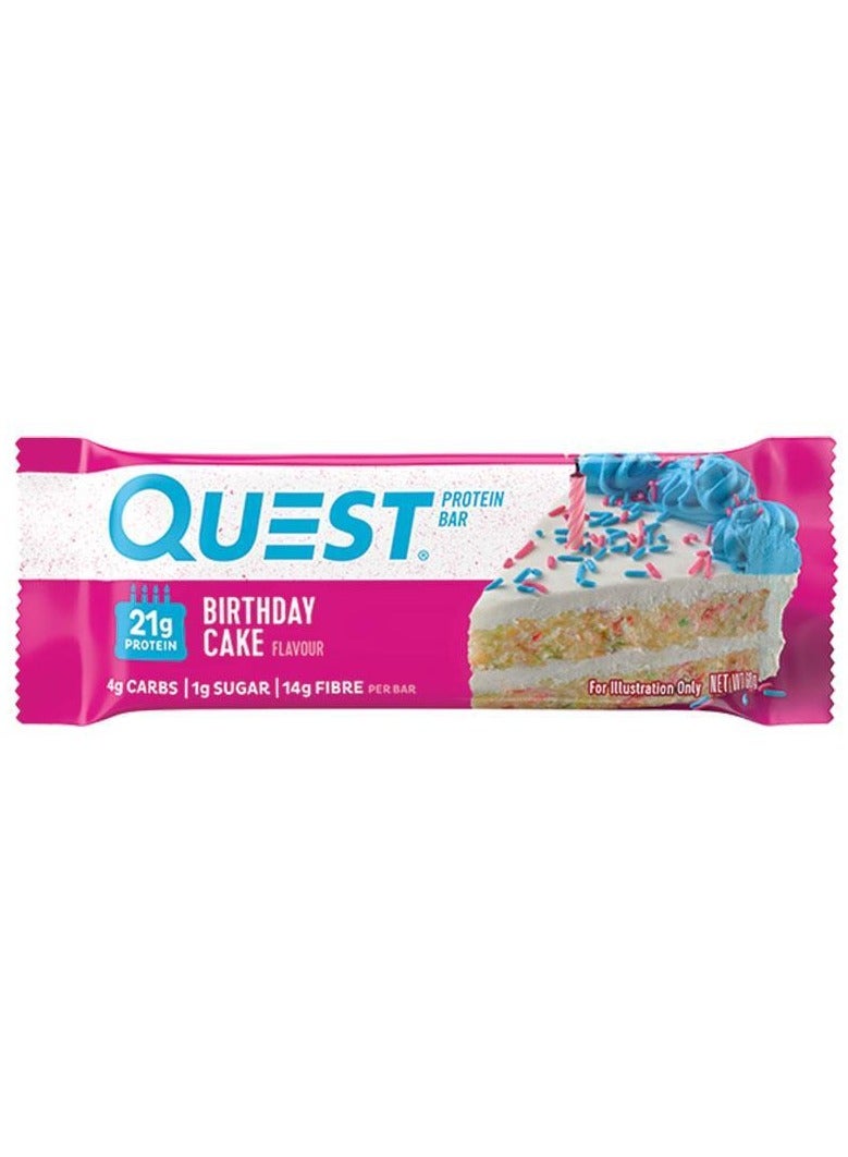 Quest Protein Bar Birthday Cake, 60g, Single Serving - Image 1