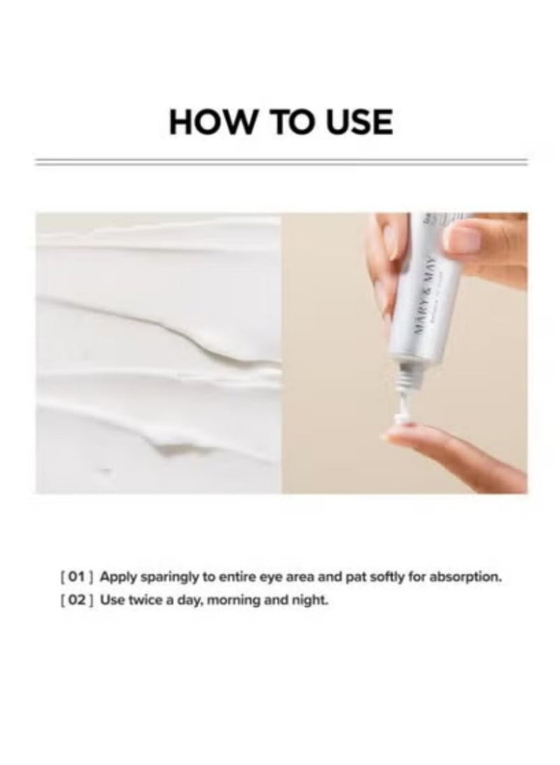 Mary Meyer Tranexamic Acid Glutathione Eye Cream Brightening Hydrating Eye Care Cream Fades Dark Circles Smooths Fine Lines Vegan Cruelty Free Korean Skin Care 30g - Image 3