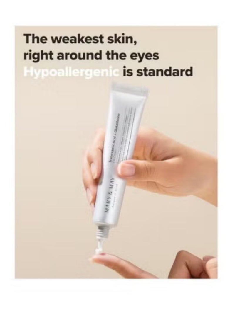 Mary Meyer Tranexamic Acid Glutathione Eye Cream Brightening Hydrating Eye Care Cream Fades Dark Circles Smooths Fine Lines Vegan Cruelty Free Korean Skin Care 30g - Image 5