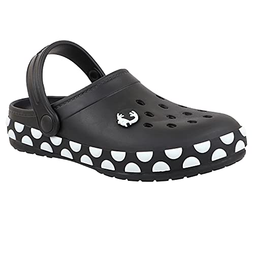 NEOZ Casual Slingback Clogs for Kids with Soft Sole | Slip-On Breathable, Lightweight | Comfortable & Durable | Stylish Indoor & Outdoor Sandals Clogs for Kids, K-GEMS-NERO_3 - Image 1