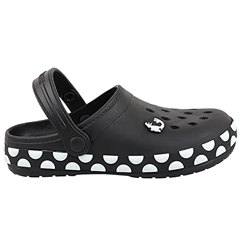NEOZ Casual Slingback Clogs for Kids with Soft Sole | Slip-On Breathable, Lightweight | Comfortable & Durable | Stylish Indoor & Outdoor Sandals Clogs for Kids, K-GEMS-NERO_3 - Image 4