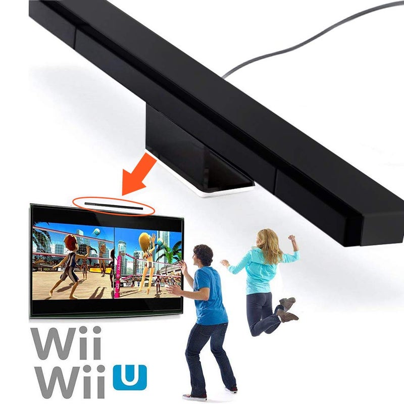 SOONORY USB Wired Wii Sensor Bar, Replacement Infrared IR Ray Motion Sensor Signal Receiver Compatiable with Nintendo Wii and Wii U Console with Stable Stand(Black) - Image 5