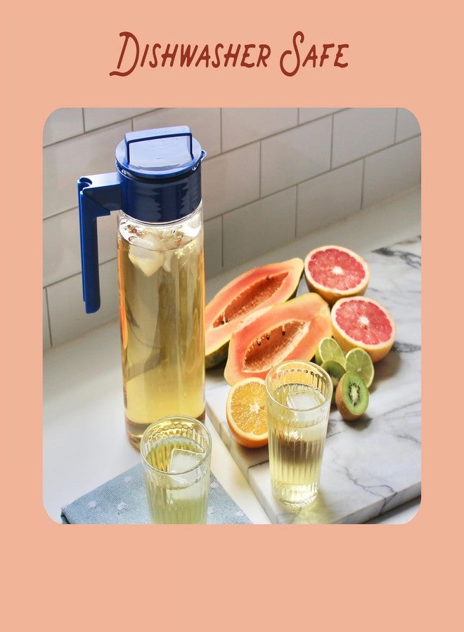 Takeya Flash Chill Iced Tea Maker - Airtight & Durable Iced Tea Maker Jug with Silicone Carry Handle - Leak-Proof & Lightweight Tea Infuser with Patented Flash Chill Technology - 2 Quart, Raspberry - Image 5