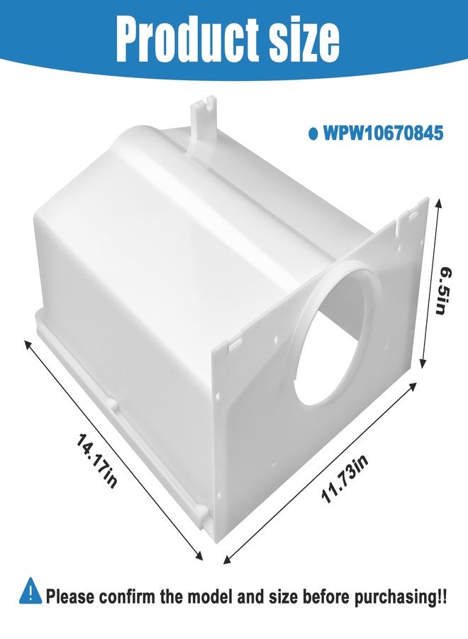 CCTP WPW10670845 Replacement Ice Bucket W10670845 for Whirlpool, Kenmore, KitchenAid, and Amana Refrigerators - Fits Part Numbers 2196091, 1115342, 1115372 - Image 2