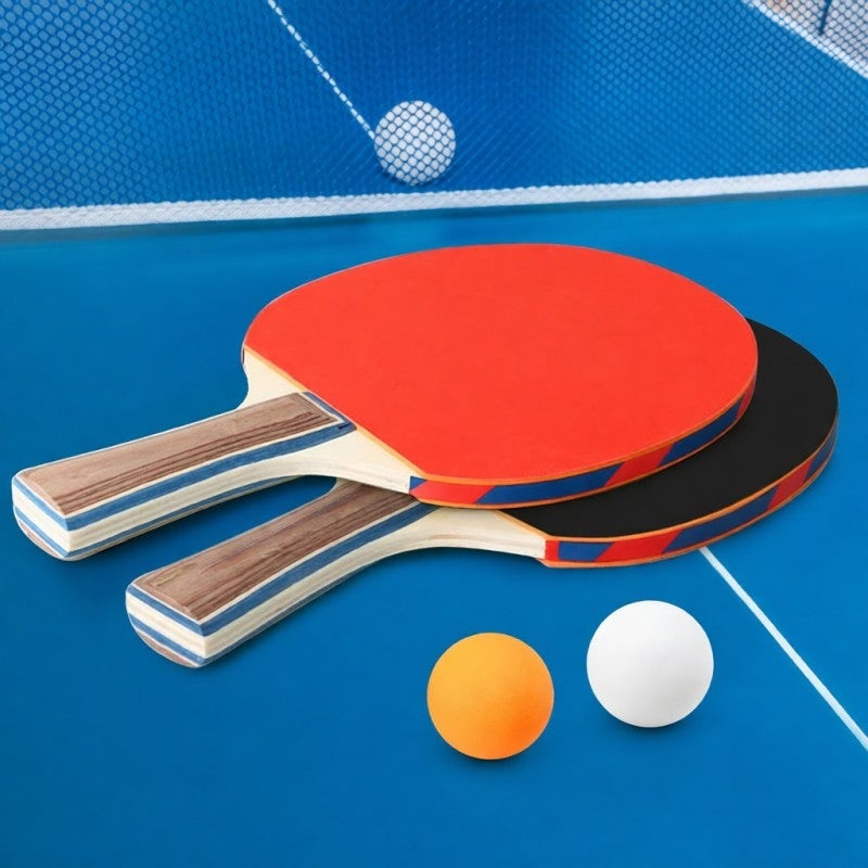 Leijiaer Table Tennis Rackets 2 Pack With 3 Ping Pong Balls - Durable Wood Handles Soft Spongy Rubber Surfaces for Home School Sports Club Fun Play - Image 5