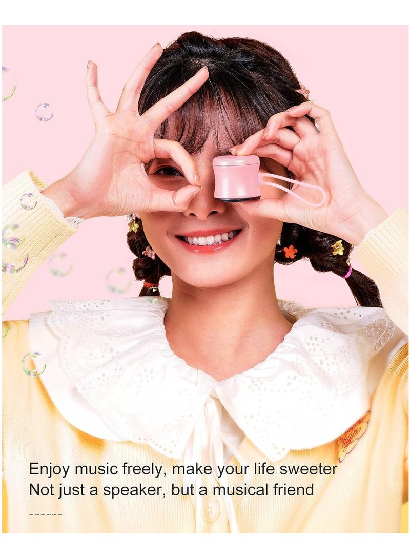 EWA مكبر صوت بلوتوث ميني EWA A119 مع حبل، مكبر صوت صغير مع مشعاع باس، مقاوم للماء IPX7، صغير ولكنه قوي، مكبر صوت معدني محمول لطيف للغاية للمنزل، المكتب، السفر، في الهواء الطلق (وردي) - Image 5