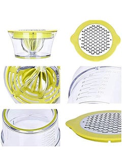 Arabest Lemon Orange Juicer Manual Hand Squeezer with Built-in Measuring Cup and Grater, 12OZ, Green  - Image 2