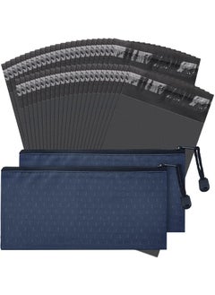 HQSLsund Sanitary Napkin Disposal Bags, Feminine Personal Disposal Bags, 200pcs Gray Opaque Bags and 2pcs Dark Blue Sanitary Napkin Storage Bags for Sanitary Disposal, Tampons, Pads, and Liners 