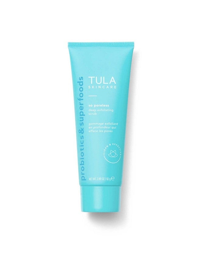 TULA Skin Care So Poreless Exfoliating Blackhead Scrub ; Powerful And Gentle Exfoliation Refreshing And Smoothing Contains Probiotic Extracts Volcanic Sand Pink Salt And Witch Hazel ; 82 G - Image 2