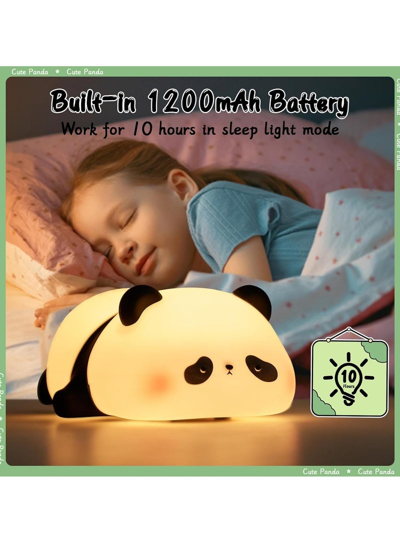 TIGER Children's Night Light – Cute Panda Lamp with 3 Light Modes, Dimmable, Timer, Touch Control, Silicone Night Lamp, USB Rechargeable, Ideal for Babies & Toddlers - Image 5