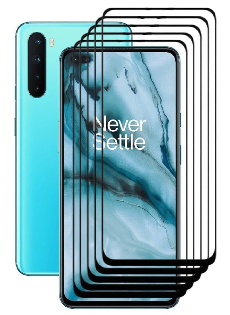 AINA 5 Pieces Tempered Glass Screen Protector 5D Designed For OnePlus Nord Full Glue Edge to Edge Full Screen Coverage And Bubble Free - Image 1
