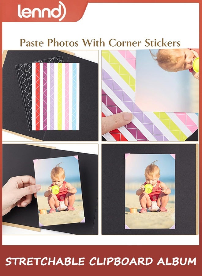LENND Scrapbook Album Photo Album with DIY Accessories Set, Stretchable Folding Kraft Paper Memory Book for Wedding Anniversary - Image 5