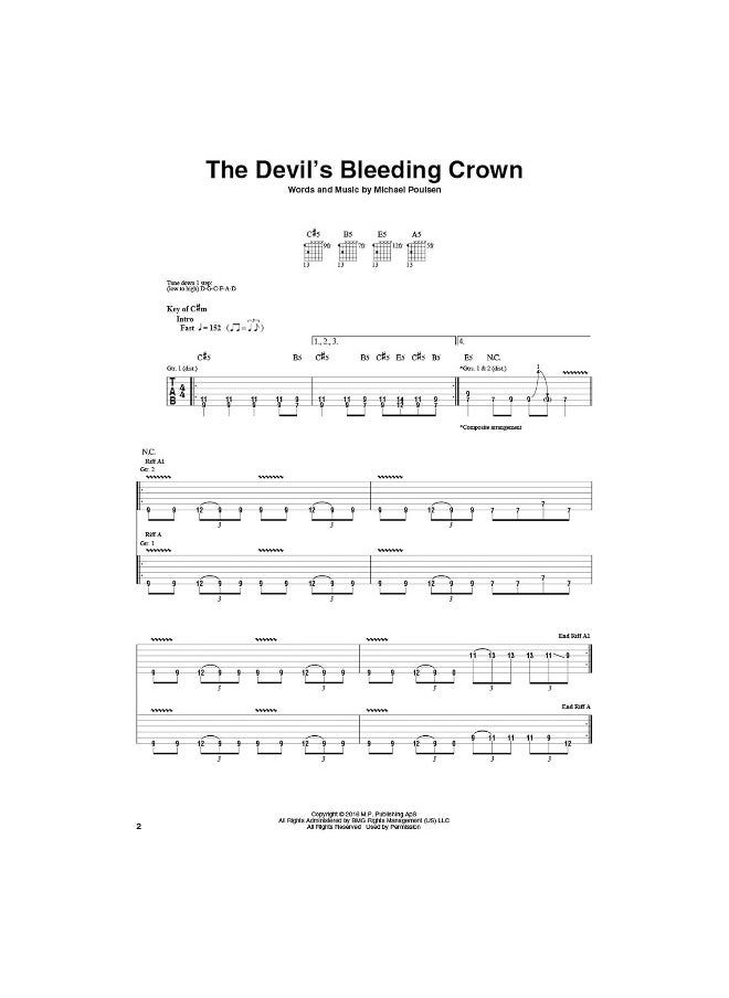 null - Volbeat - Seal the Deal & Let's Boogie: Tab Transcriptions with Lyrics - Image 1