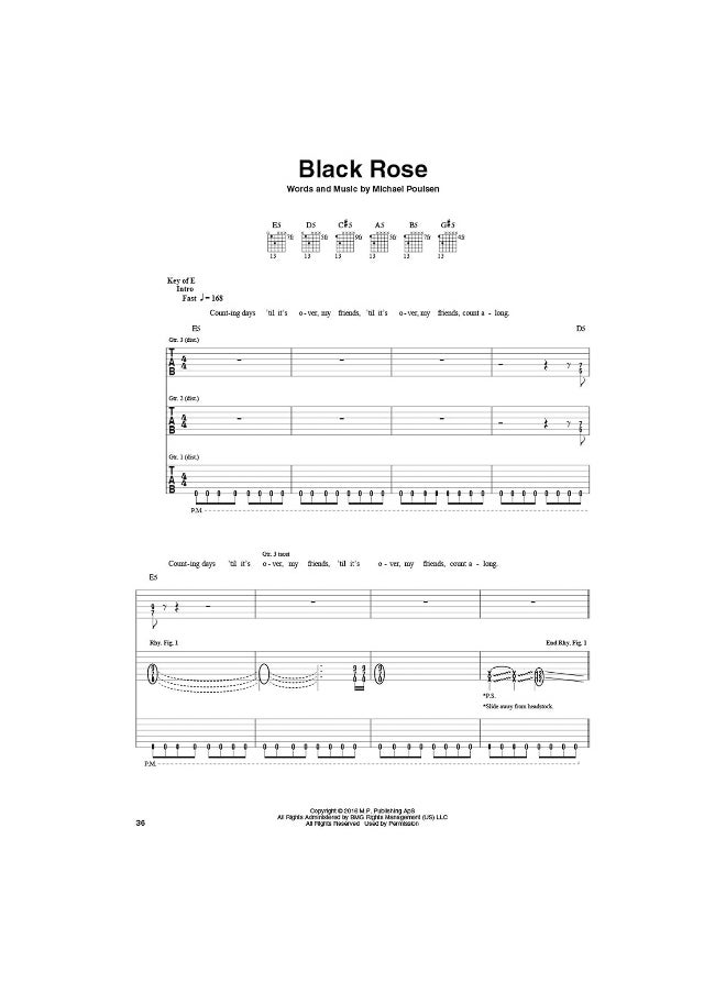 null - Volbeat - Seal the Deal & Let's Boogie: Tab Transcriptions with Lyrics - Image 1