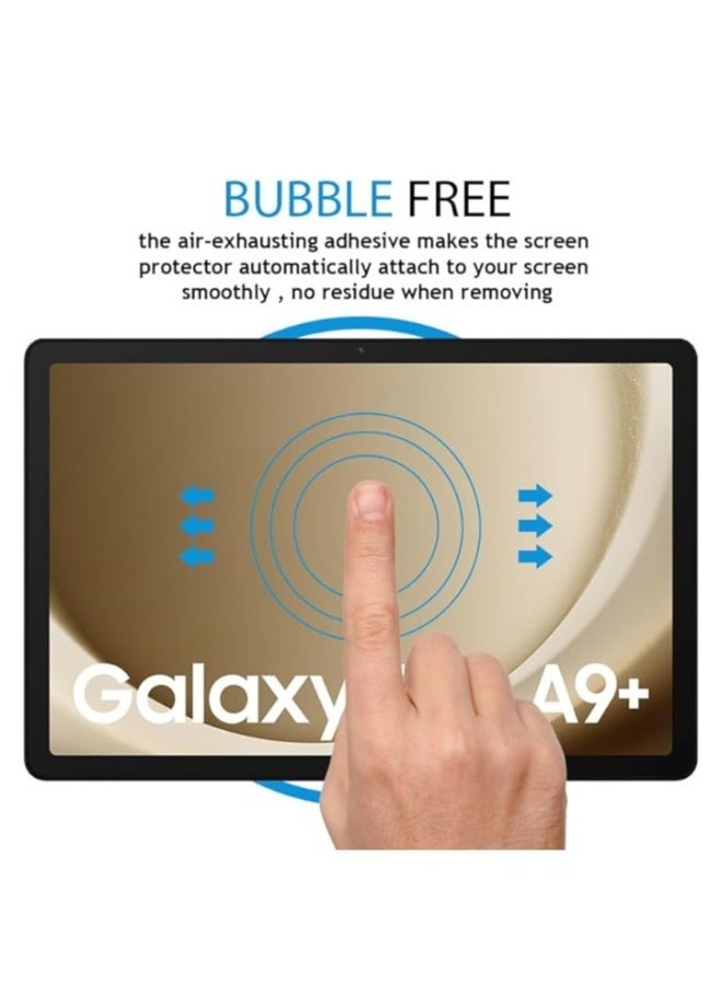 DUSALA Screen protector for Samsung Galaxy Tab A9 Plus 11 inch 2023 Edge to Edge Full Screen Coverage Anti Scratch Tempered Glass - Image 3