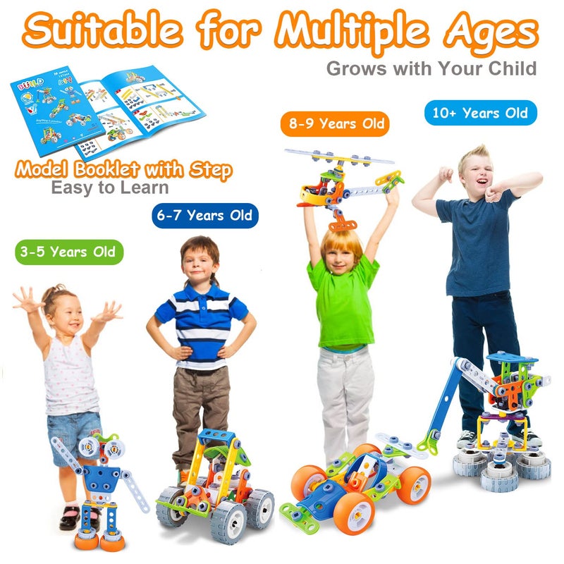 Tsomtto 10 in 1 STEM Toys for 4 5 6 7 8+ Year Old Boy Girl Birthday Gifts Building Toys for Kids Ages 4-8 5-7 6-8 Educational Learning Stem Activities for Boys 3-5 4-6 8-10 Creative Games Christmas Idea Gift - Image 2