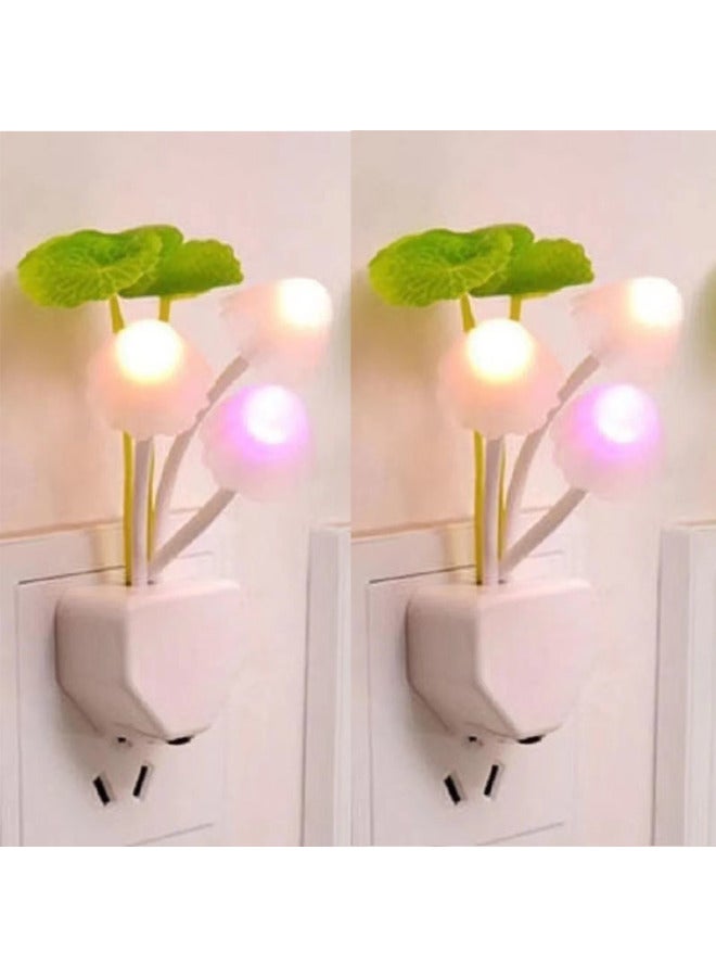 Light-controlled Night Light Lotus Leaf Mushroom Light-controlled Induction Light Dream Color-changing Mushroom Light Led Energy-saving Night Light-Specification:Light Control + Colorful + Color Changing: 3 Good Luck Lotus-Size:Light Control Sensor: Energy Saving + 1 Kilowatt Hour Of Electricity Per Year + Automatic Light When Dark  - Image 2