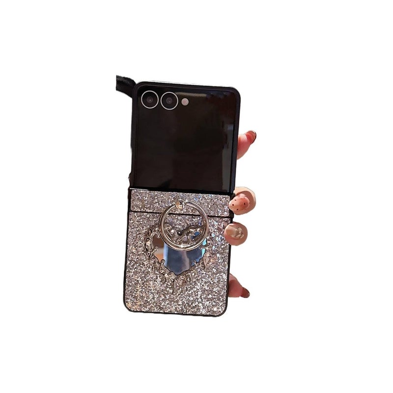 غطاء واقي | Silver PC | لـ Samsung Galaxy Z Flip 5 | بريق فضي - Image 1