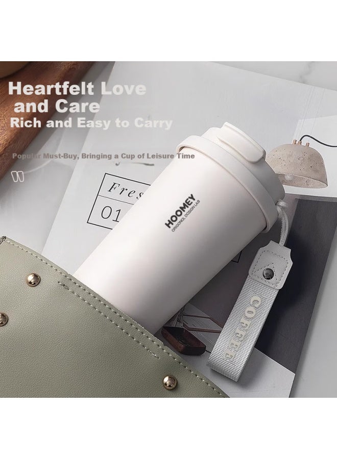 Hoomey Insulated Mug With Ceramic Inner Liner, Coffee Cup For Men And Women, Stylish Straw Water Bottle, New 2025 Model Cold Thermos Cup - Image 4