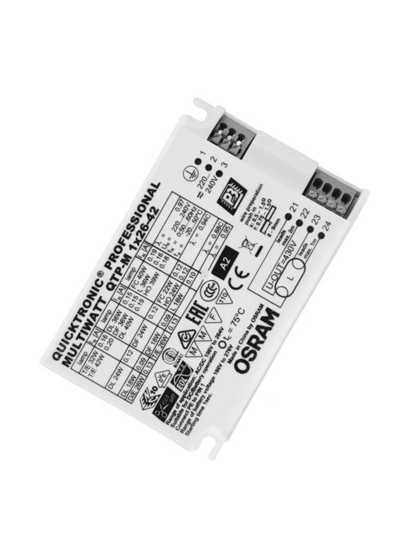 Osram Quicktronic QTP-M 1x26-42W Multiwatt Ballast 49W 220-240V - Image 2