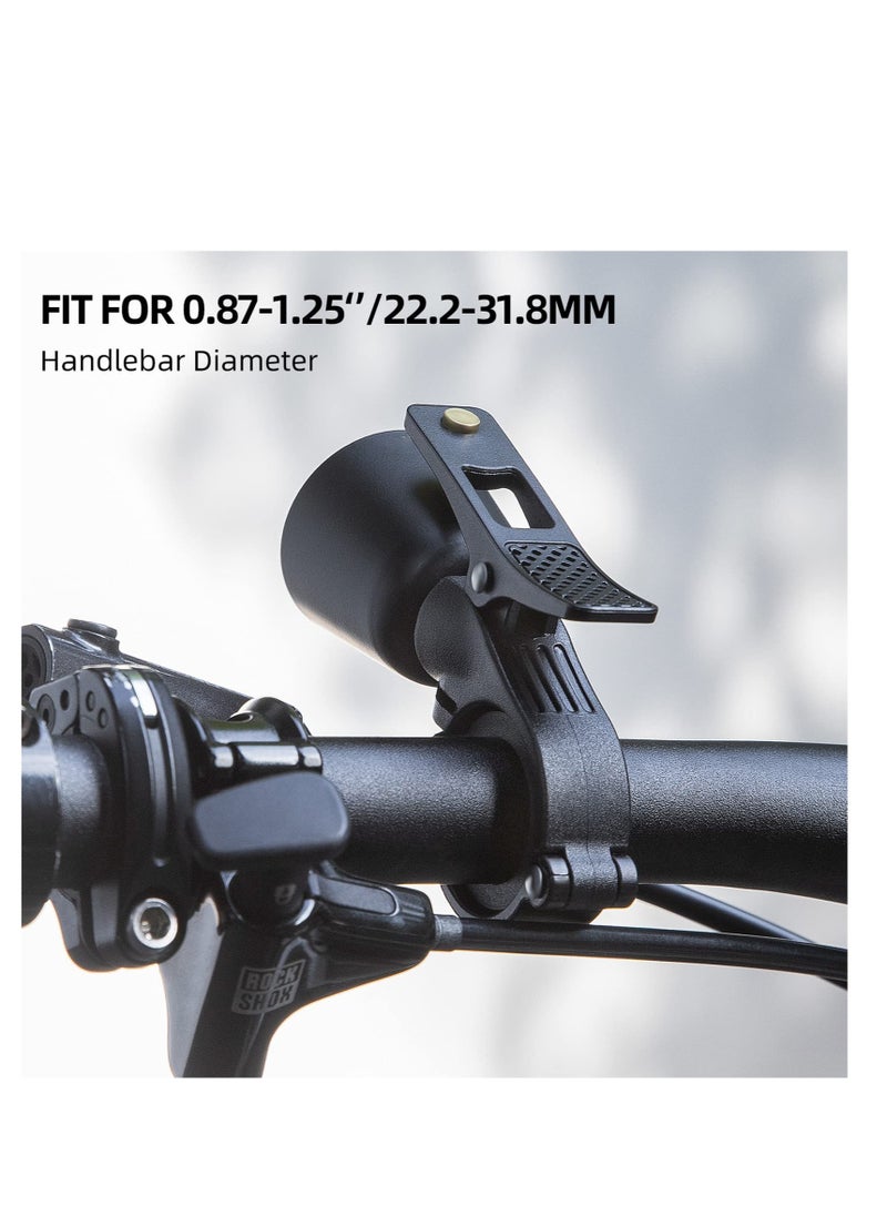 Excefore Classic Bike Bell, Bicycle Bell for Handlebars, Clear & Long Sound Ringer, Suitable for Mountain Bike, Scooter (Black）  - Image 5