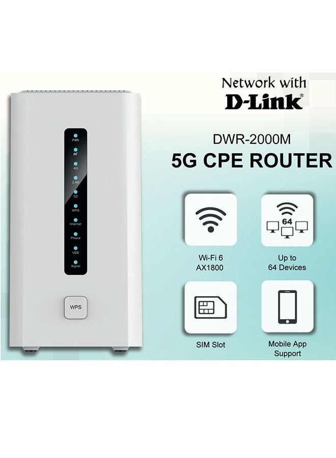Mobily Renewed - 5G Router With High speed Wi-Fi White - Image 3