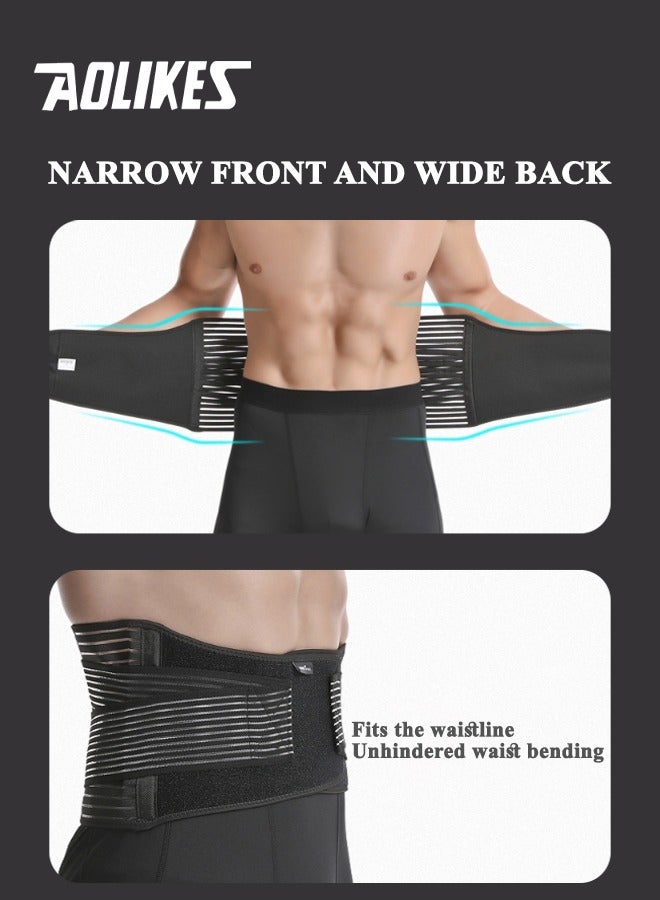 AOLIKES Waist Trimmer with 6-Spring Support, Sports Back Support Belt for Women and Men, Adjustable & Breathable Waist Trainer for Back Pain Relief, Posture Correction and Enhanced Core Stability, Effective Workout & Body Shaping (Black, XL) - Image 5