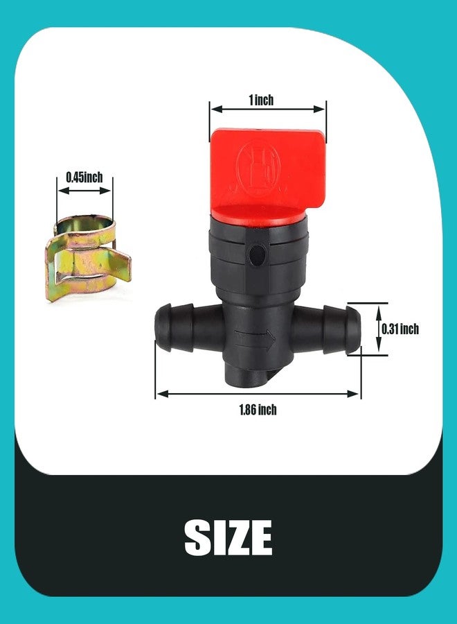 Bopurtotly 698183 494768 1/4" Fuel Shut Off Valve with clamp Replacement for Murray Toro Lawn Tractor - Image 2