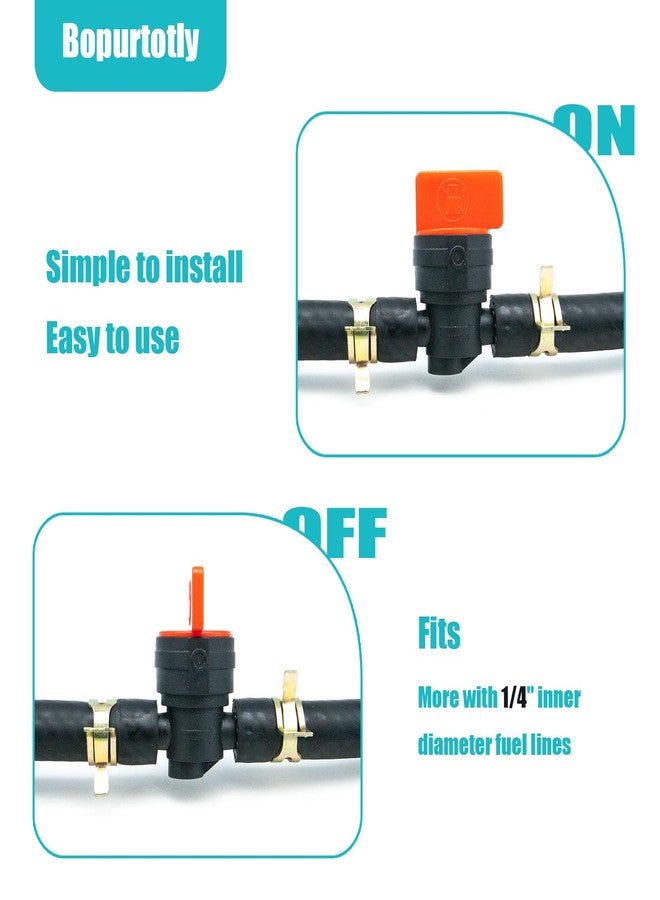 Bopurtotly 698183 494768 1/4" Fuel Shut Off Valve with clamp Replacement for Murray Toro Lawn Tractor - Image 4