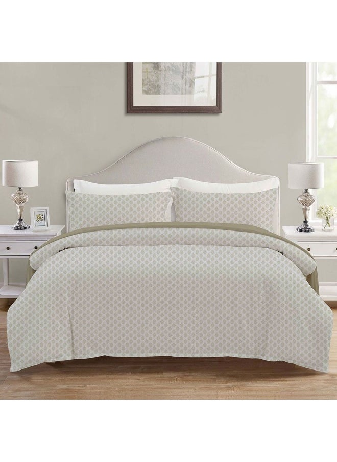 DANUBE HOME Aw24 - Mystique 6 Pieces King Comforter Set - 240X260Cm Silver Multicolor (Vistacom - 010) | 100 % Cotton Breathable Bedding Sheet And Pillow Cases For Bedroom  - Image 1