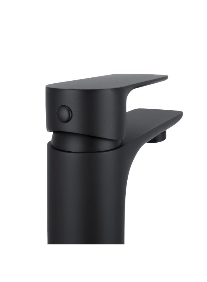 ريفر صنبور حوض حمام من الفولاذ المقاوم للصدأ مع خرطوم – صنبور مغسلة بمقبض واحد موفر للمياه للمياه الساخنة والباردة (أسود) - Image 3