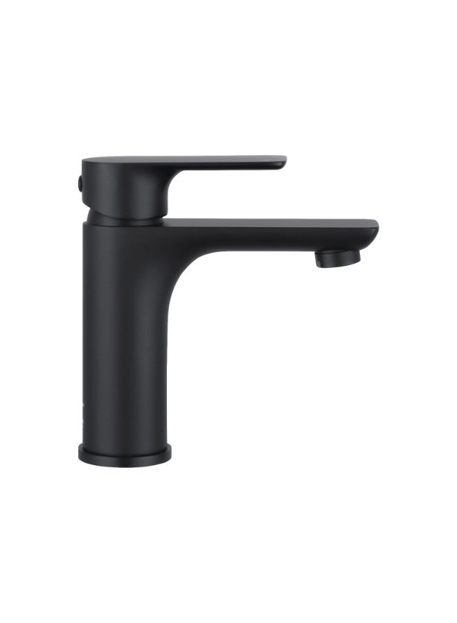 ريفر صنبور حوض حمام من الفولاذ المقاوم للصدأ مع خرطوم – صنبور مغسلة بمقبض واحد موفر للمياه للمياه الساخنة والباردة (أسود) - Image 4