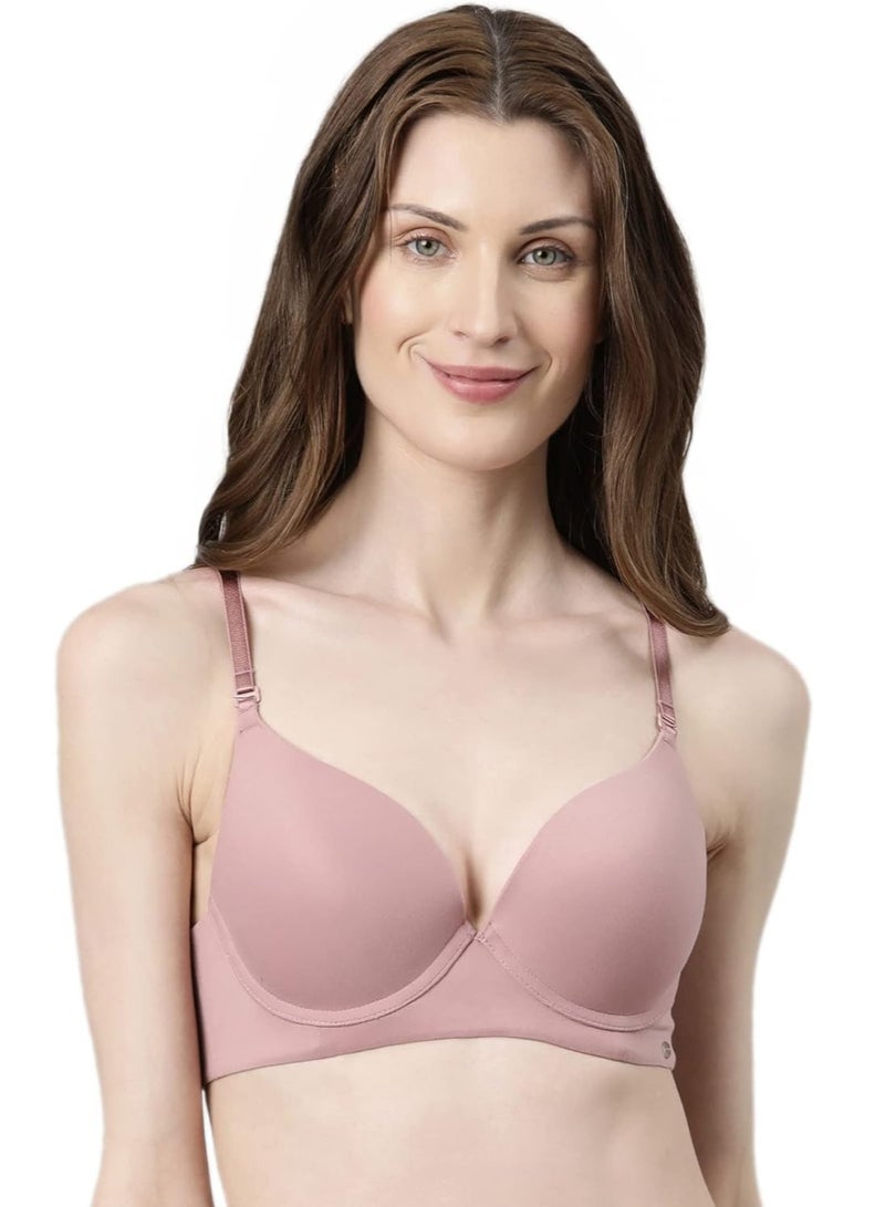 enamor Women Underwire Push Up Soft Cup Bra Adjustable Strap Nostalgia Rose - Image 1