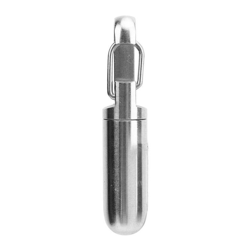 Single Chamber Medicine Case Holder Container Organizer Stainless Steel Small Vial Portable Waterproof for Outdoor - Image 3