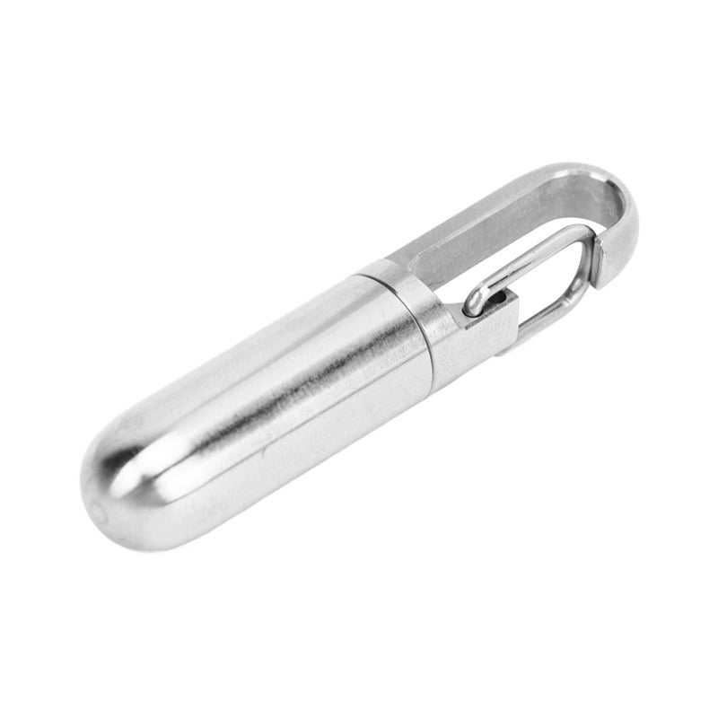 Single Chamber Medicine Case Holder Container Organizer Stainless Steel Small Vial Portable Waterproof for Outdoor - Image 4