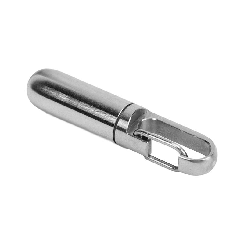 Single Chamber Medicine Case Holder Container Organizer Stainless Steel Small Vial Portable Waterproof for Outdoor - Image 5