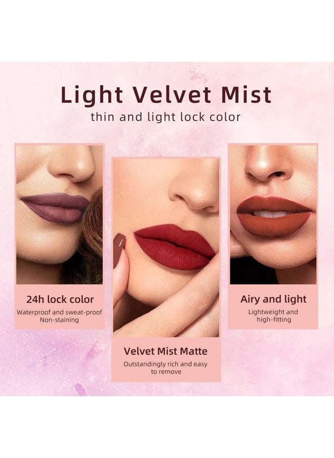 Bestland - 12Pcs Matte Lipstick Lip Makeup Kit, Velvety Liquid Lipstick Waterproof Long Lasting Durable Nude Zodiac Signs Lip Gloss Beauty Cosmetics Gift Box Makeup Set Kit (12 Piece Set) - Image 1