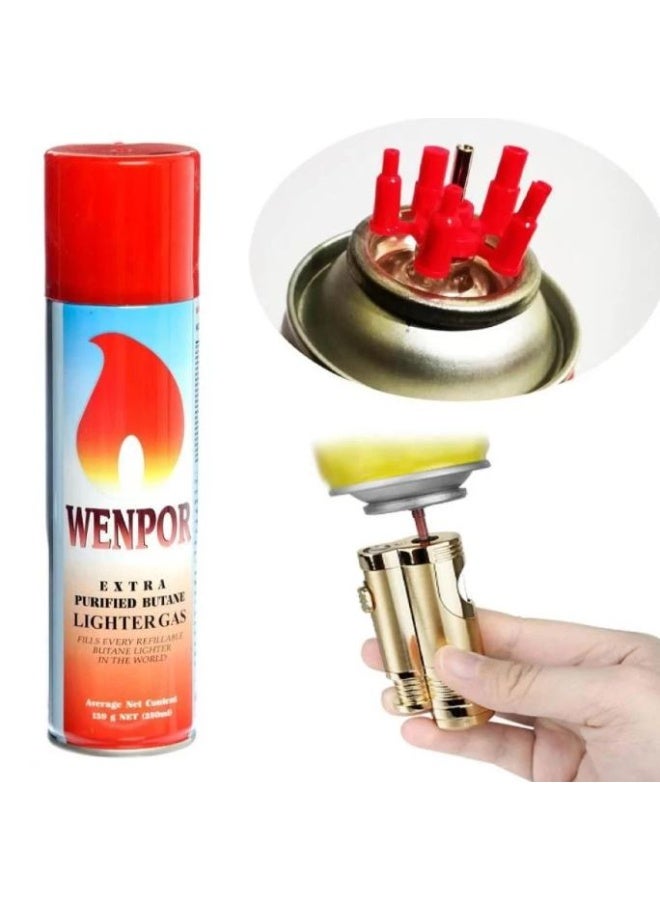 Wenpor Butane Gas Filling Cylinder 250Ml 2pcs - Image 2