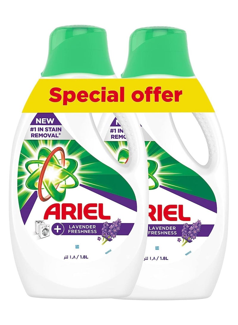 Ariel Lavender  fragrance Laundry Detergent Liquid Gel, 2x1.8L