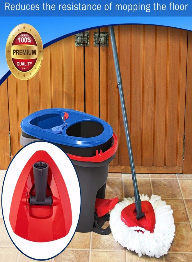 NKAM Replacement Mop Base for 2 Tank - 2 Pcs 4.7" x 4.7" Rotating Triangle Mop Head Cover Replacement Compatible with O Cedar 2 Tank Spinning Mop System ONLY - Durable & Lightweight Mop Refill Base - Image 5