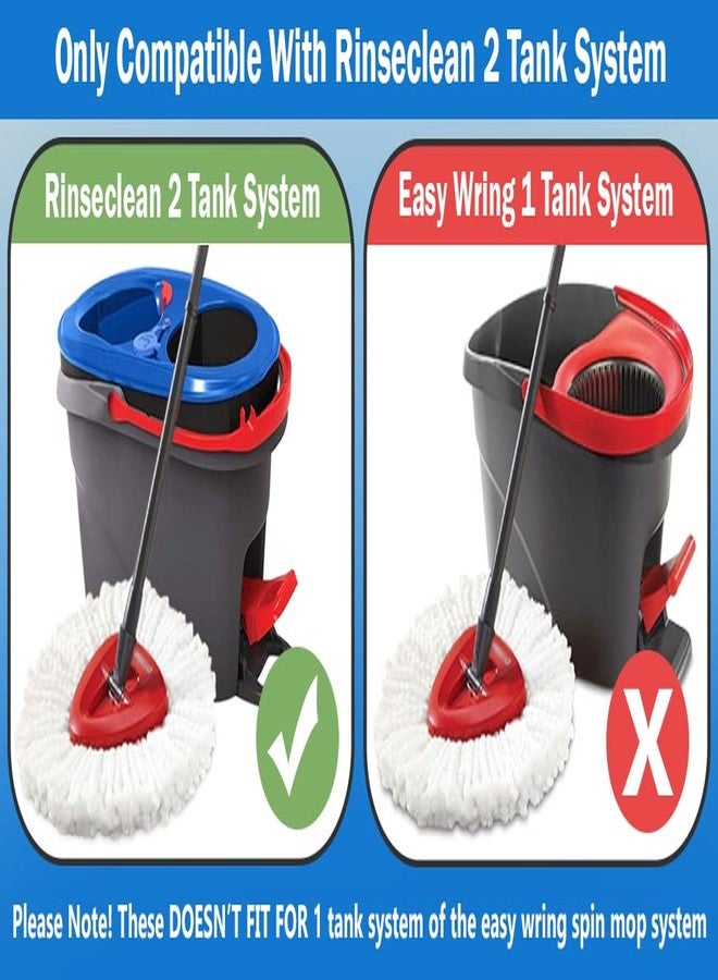 NKAM Replacement Mop Base for 2 Tank - 2 Pcs 4.7" x 4.7" Rotating Triangle Mop Head Cover Replacement Compatible with O Cedar 2 Tank Spinning Mop System ONLY - Durable & Lightweight Mop Refill Base - Image 2