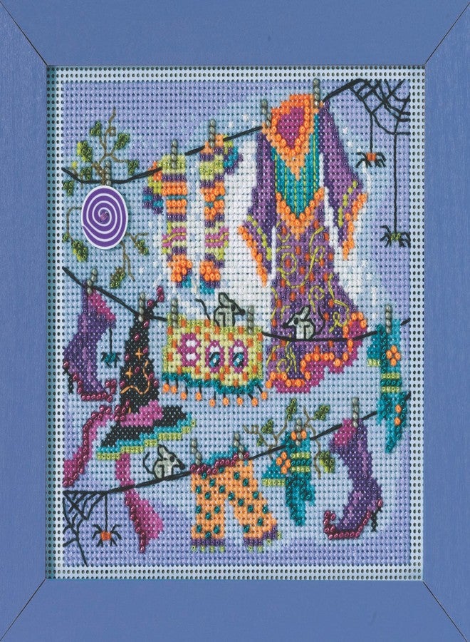 Mill Hill Wanda's Clothesline Beaded Counted Cross Stitch Kit 2023 Buttons & Beads Autumn MH142322 - Image 2