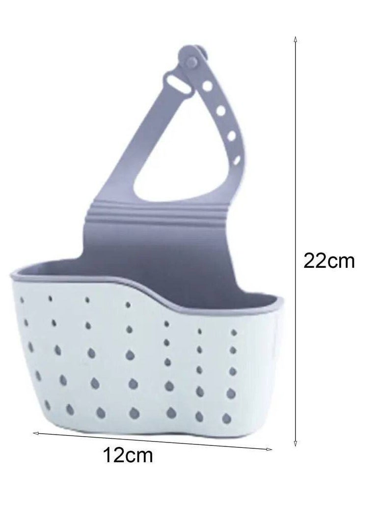 Imported double silicone loofah holder. The silicone holder is made of two layers and is hung on the tap to filter sponges, cleaning tools and brushes.