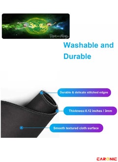 CARONIC Large Gaming Mouse Pad with Superior Micro Weave Cloth Extended Desk Mousepad with Stitched Edges Non-Slip Base Water Resist Keyboard Pad For Gamer And Office Home  Carl M1241  - Image 4