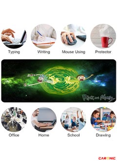 CARONIC Large Gaming Mouse Pad with Superior Micro Weave Cloth Extended Desk Mousepad with Stitched Edges Non-Slip Base Water Resist Keyboard Pad For Gamer And Office Home  Carl M1241  - Image 2